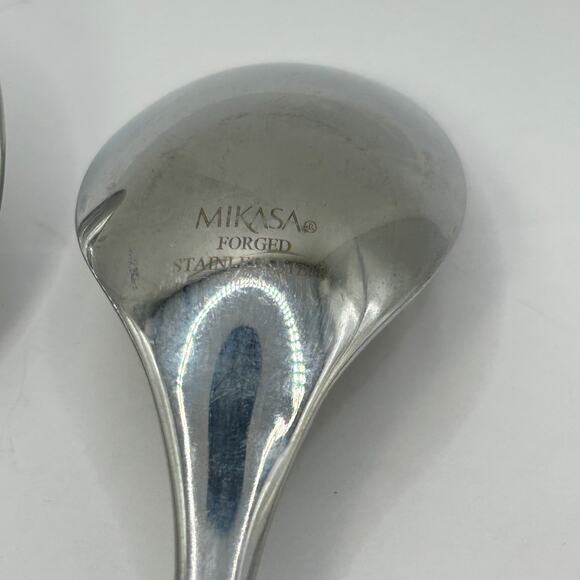 2 Place/Oval Soup Spoon Brynley Satin (Stainless) by Mikasa 8" - Picture 2 of 6
